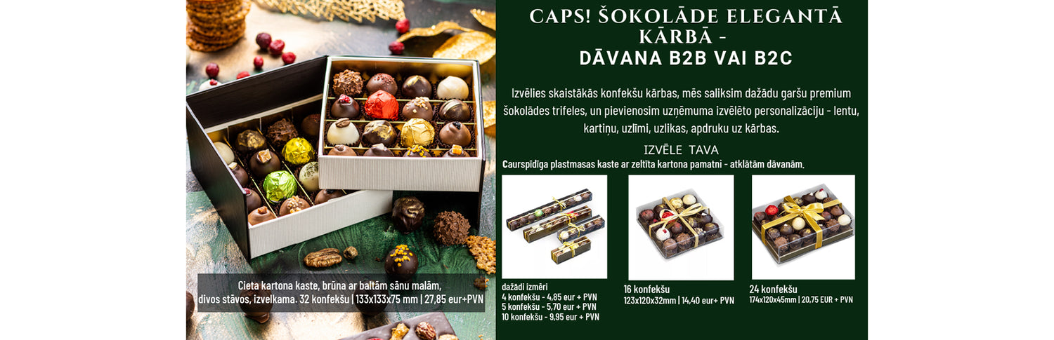 korporatīvās dāvanas; dāvanas ziemassvētkos; dāvana ziemassvētkos; biznesa dāvanas; dāvanas darbiniekiem; ziemassvētku dāvanas darbiniekiem; ziemassvētku dāvanas; personalizēta dāvana; dāvanas; šokolāde; caps!; caps; šokolādes dāvanas; šokolādes konfektes; šokolādes trifeles; caps šokolādes trifeles;